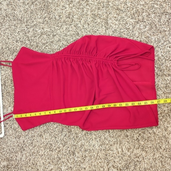 Windsor Ready to Ruche red sleeveless adjustable ruched asymmetrical mini dress - Picture 10 of 10